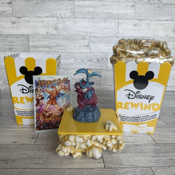Disney Other - 2 Disney Rewind Series 3 Mystery Figure Popcorn Box & Art 1 Open 2 Sealed